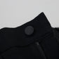 Elegant Black Cotton Blend Jeans