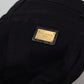 Elegant Black Cotton Blend Jeans