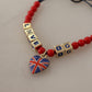 Red Blue Beaded DG LOVES LONDON Flag Branded Bracelet