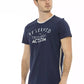 Blue Cotton Men T-Shirt