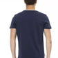 Blue Cotton Men T-Shirt