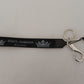 Elegant Black Charm Keychain with Brass Accents