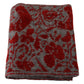 Red Grey Knitted Wrap Warmer Womens Shawl Scarf