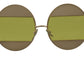 Gold Oval Metal Crystals Shades DG2209B Sunglasses