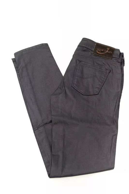 Gray Cotton Women Jeans