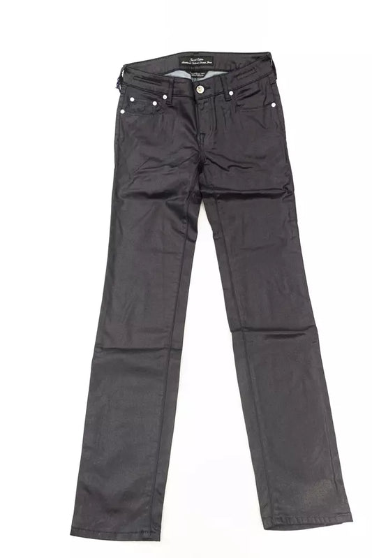 Gray Cotton Women Jeans