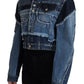 Chic Blue Wash Short Blouson Jacket