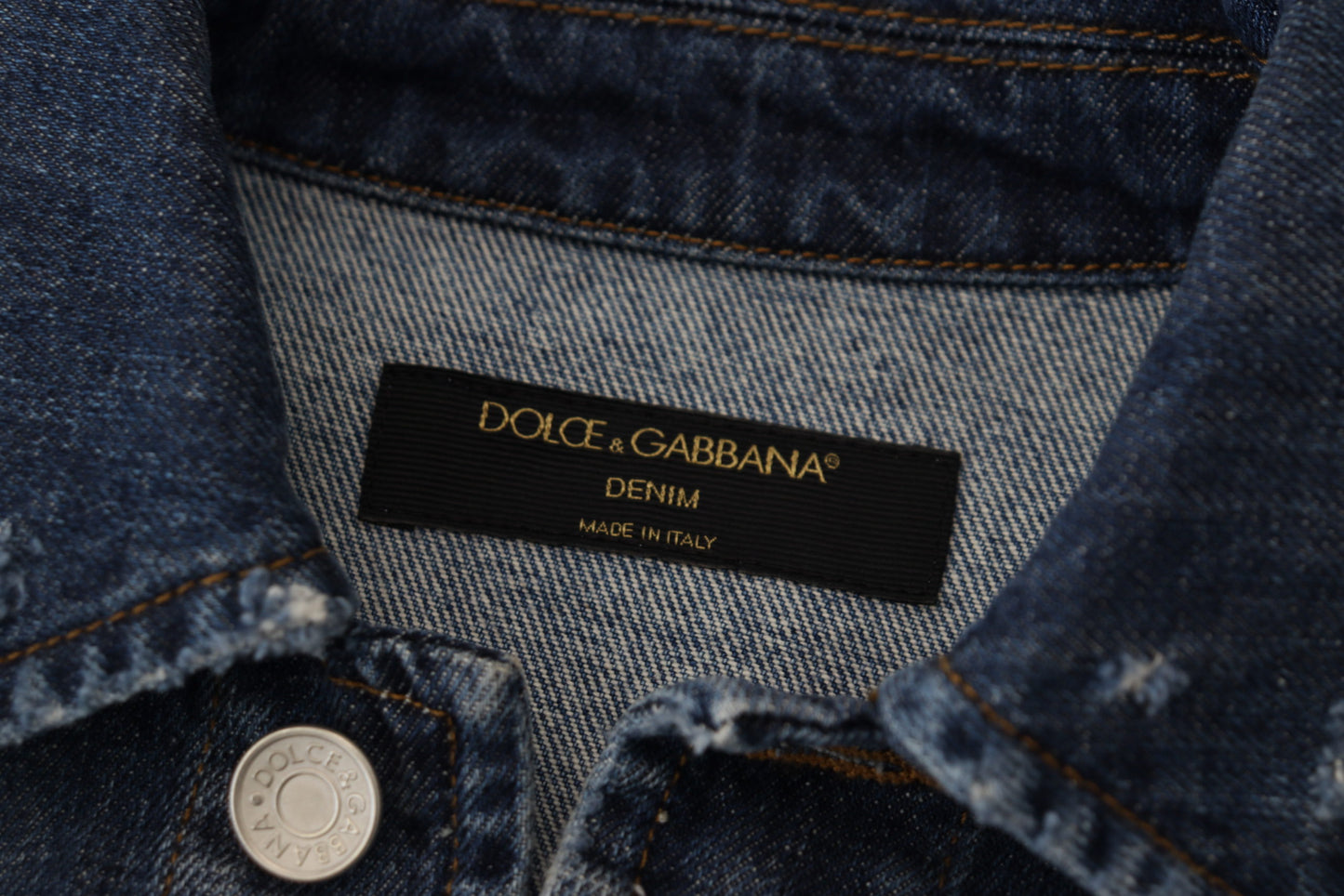 Chic Blue Wash Short Blouson Jacket