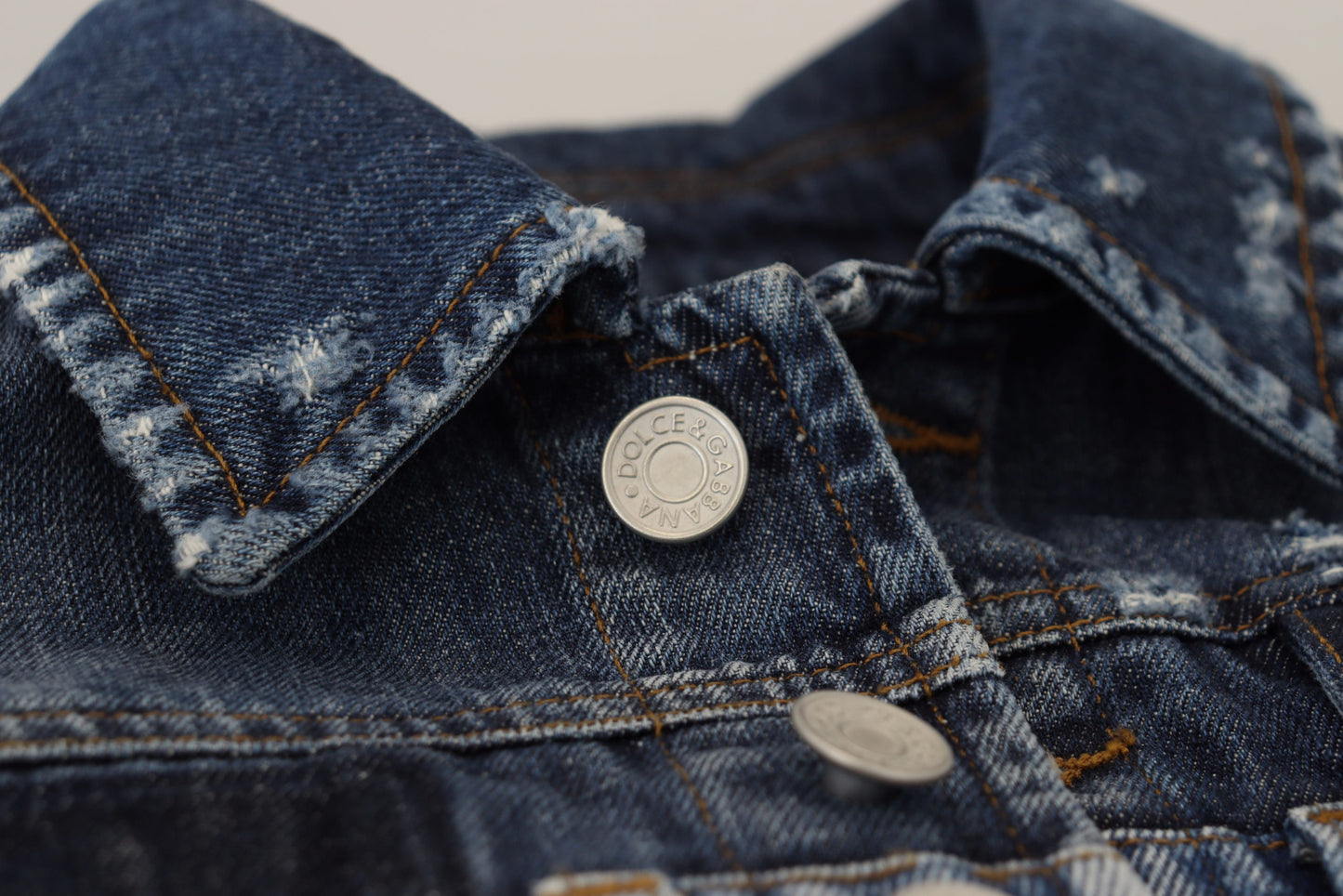 Chic Blue Wash Short Blouson Jacket