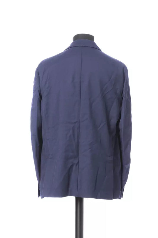 Blue Wool Men Blazer
