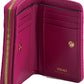 Purple Nappa Leather Bifold Zip Around Wallet