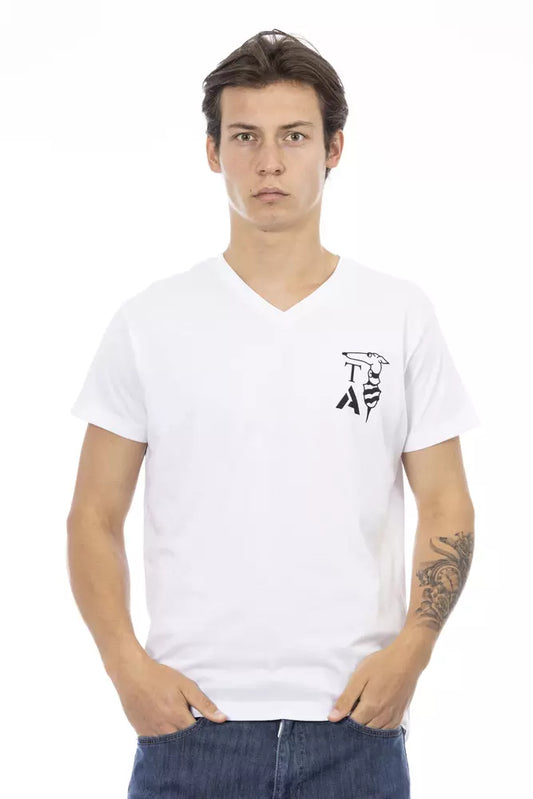 White Cotton Men T-Shirt