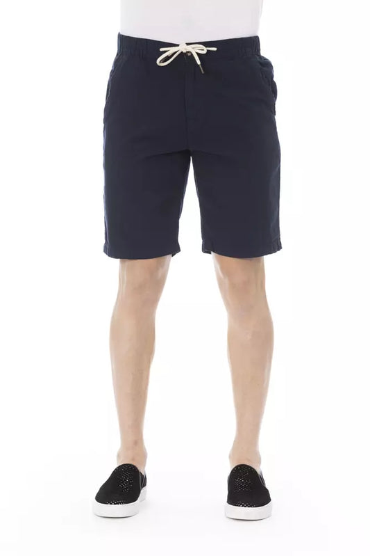 Blue Cotton Men Bermuda Short