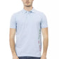 Light Blue Cotton Men Polo