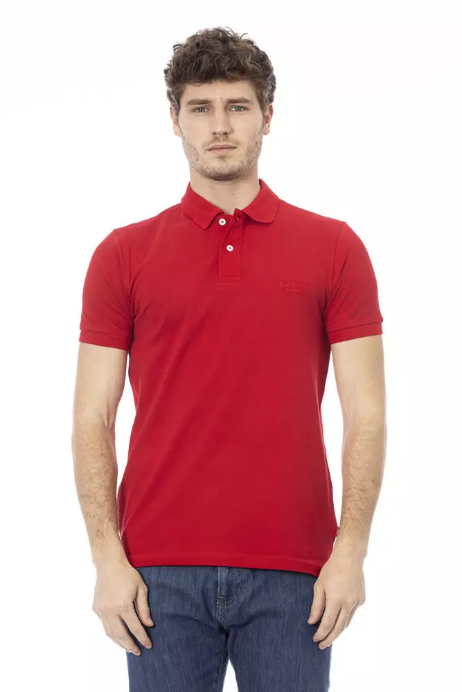 Red Cotton Men Polo