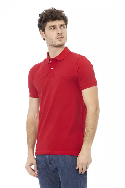 Red Cotton Men Polo