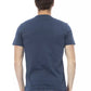 Blue Cotton Men T-Shirt