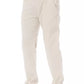 Beige Cotton Men Chino Pants