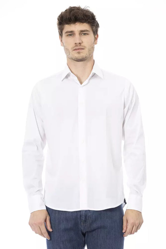 White Cotton Men Shirt
