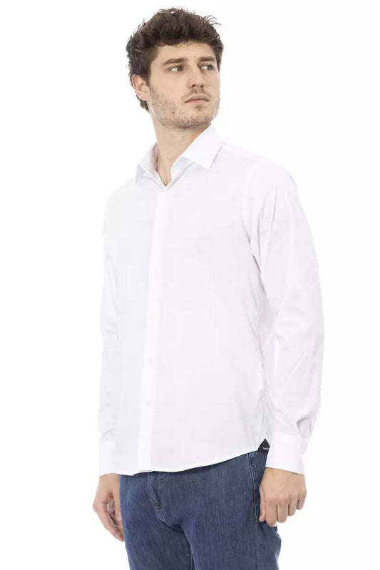 White Cotton Men Shirt
