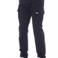 Blue Cotton Men Cargo Trouser