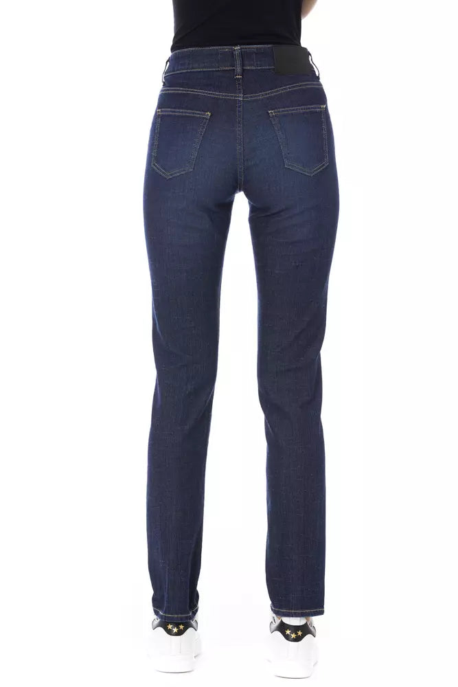 Blue Cotton Women Jeans