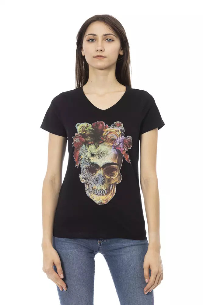 Black Cotton Women's Top