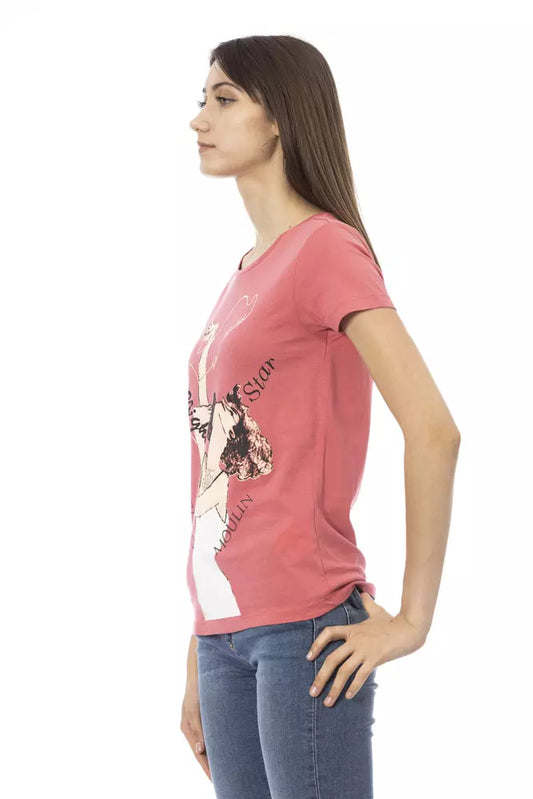 Pink Cotton Women Top