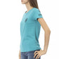 "Light Blue Cotton Women Top"
