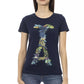 Blue Cotton Women Top