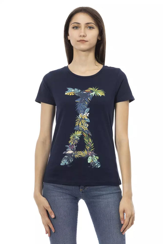 Blue Cotton Women Top