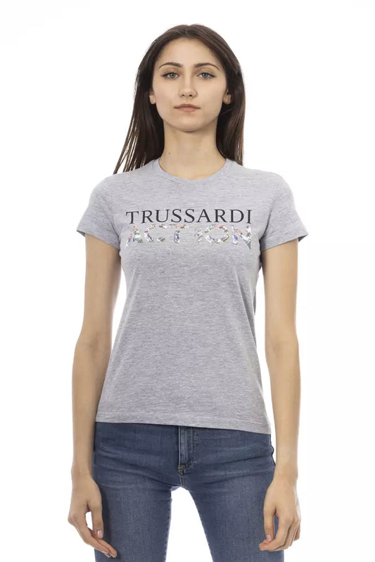 Gray Cotton Women Top