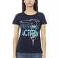 Blue Cotton Women Top