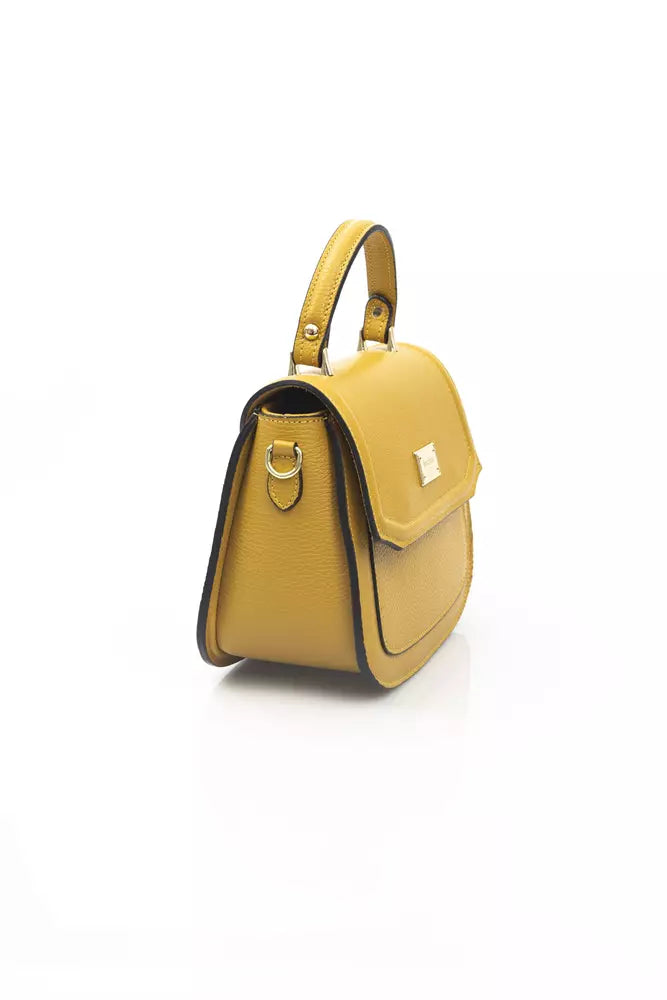 Yellow Leather Women Handbag