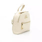 Beige Calf Leather Men Messenger Bag