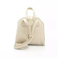 Beige Calf Leather Men Messenger Bag