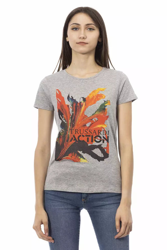 Gray Cotton Women Top