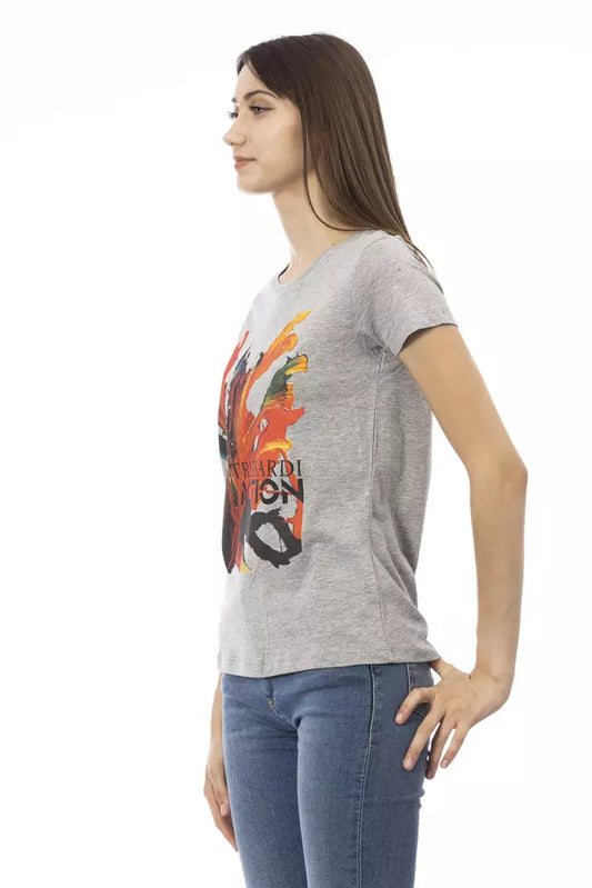Gray Cotton Women Top