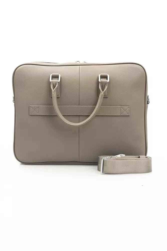 Gray Leather Women Crossbody