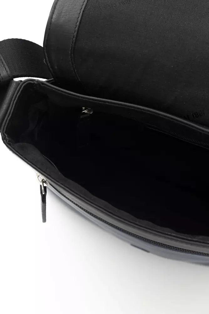 Blue Leather Men Messenger Bag