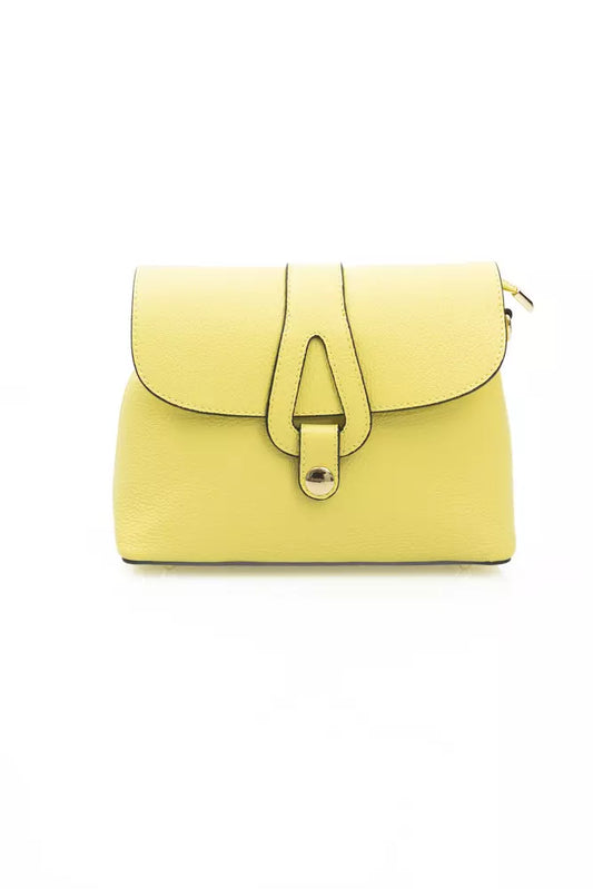 Yellow Leather Women Crossbody