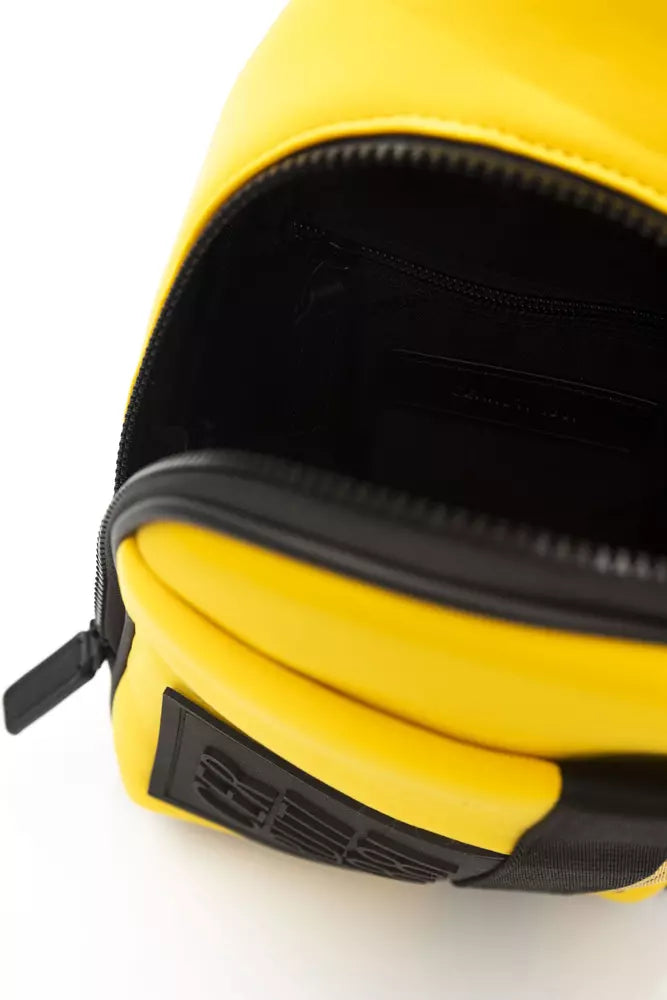 Yellow Polyester Men Backpack