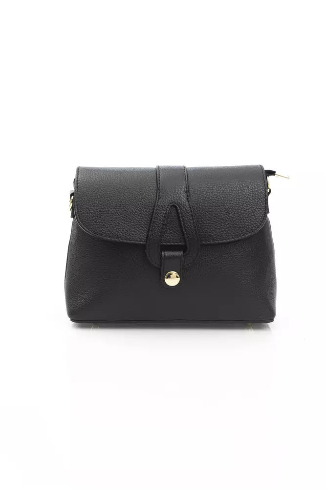 Black Cow Leather Women Crossbody Bag