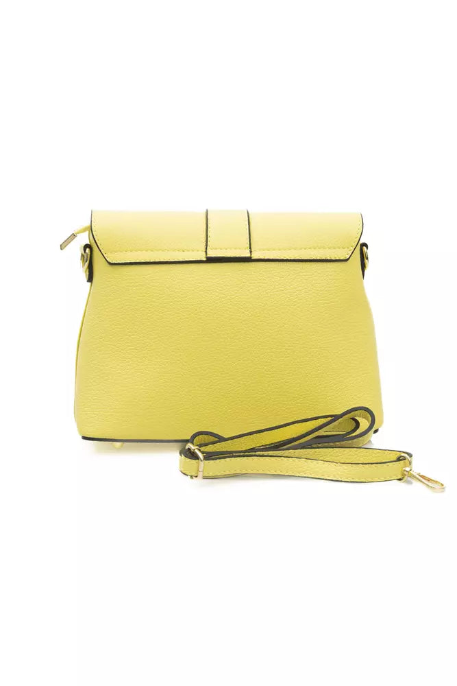 Yellow Leather Women Crossbody