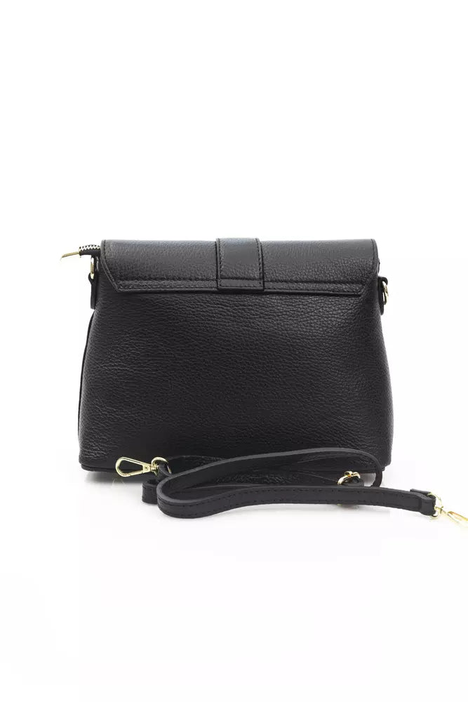 Black Cow Leather Women Crossbody Bag