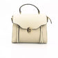 Beige Leather Women Handbag