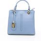 LightBlue Leather Women Handbag