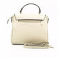 Beige Leather Women Handbag