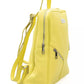 Yellow Leather Women Backpack