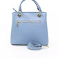 LightBlue Leather Women Handbag